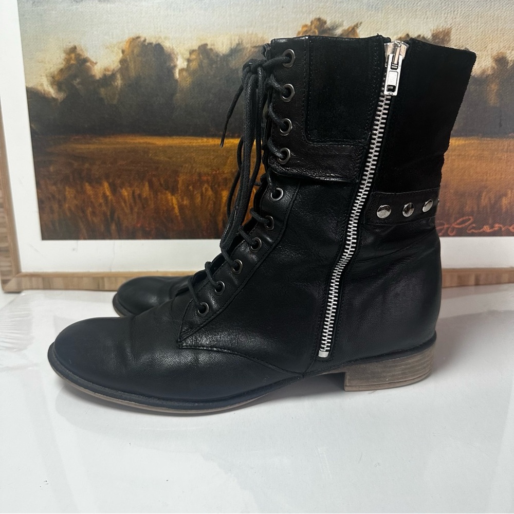 Boutique 9 Rivit boots Size 9.5 combat lace up black leather
